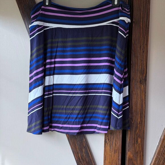Women's Multi-Color Striped Mini Skirt - Picture 1 of 3